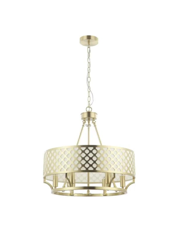 Orlicki Design Verno Old Gold 6xE14 max 12W LED 230V Złoty satynowy Biały kremowy OR84382 Cena promocyjna