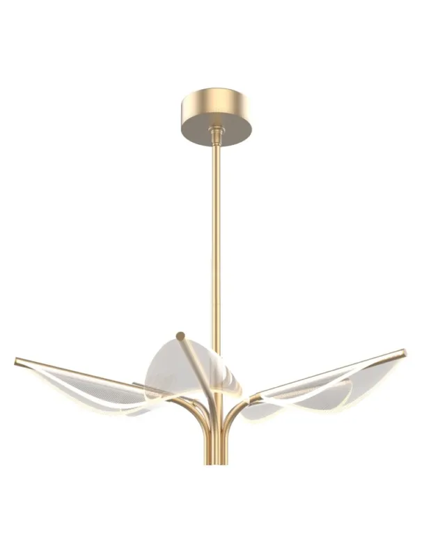 Quintiesse Mała lampa wisząca LED Floriana Naturalny mosiądz Elstead Lighting QN-FLORIANA-P-S-NBR Bezpieczne zakupy