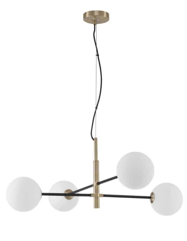 Bezpieczne zakupy Luces Exclusivas PLATO Wisząca 4xG9 LED biały/czarny/satynowe złoto LE41769