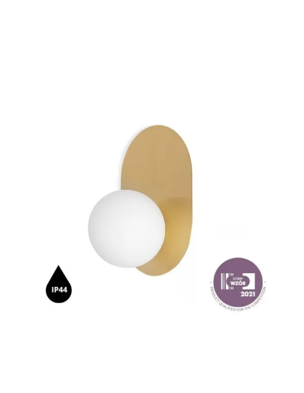 UMMO HANEA mosiężna lampa ścienna / kinkiet z podwyższoną szczelnością IP44 HA0130S0 Szybka wysyłka