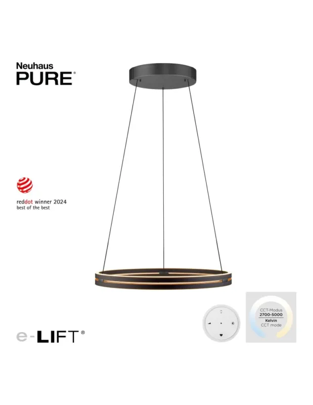 PURE E-LOOP LAMPA WISZĄCA CZARNY Hit sprzedaży