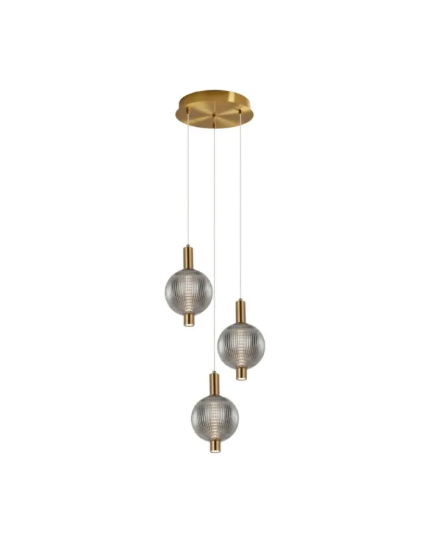 Tylko dziś Italux Lenti Wisząca LED 18W 3000K 720 lm Czarny, złoty PND-83631-3-BRO-SG