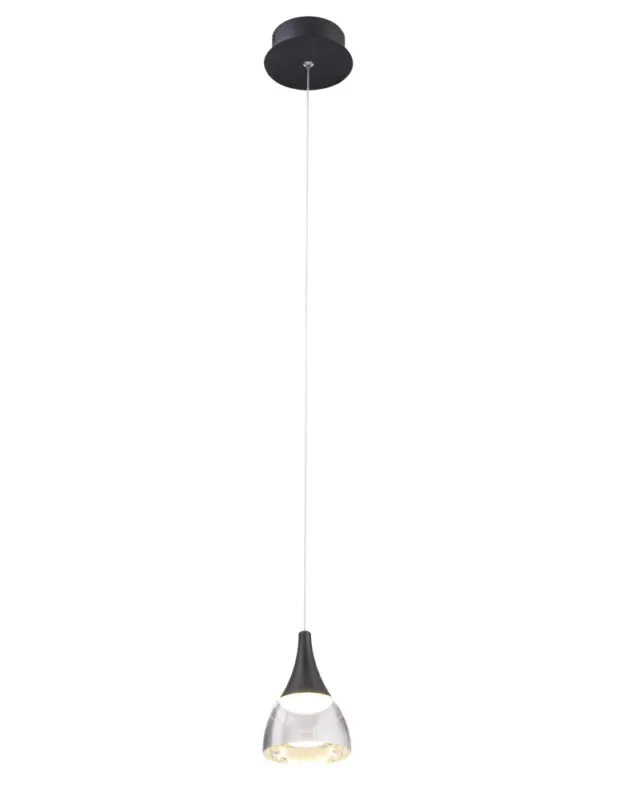 Azzardo DALMATIA 1 BLACK 1xLED Wisząca Czarny AZ2847 kolory-swiatla.pl Bestseller