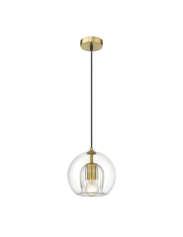 Light Prestige Arette Lampa wisząca E27 1x40W transparentny/złoty LP-133/1P kolory-swiatla.pl Zniżka