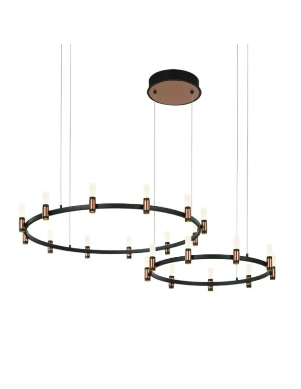 ITALUX Alamo Wisząca LED zintegrowany 84W 3000K 3360lm Czarny/Brązowy PND-280110130-21C-MBL kolory-swiatla.pl Szybka wysyłka