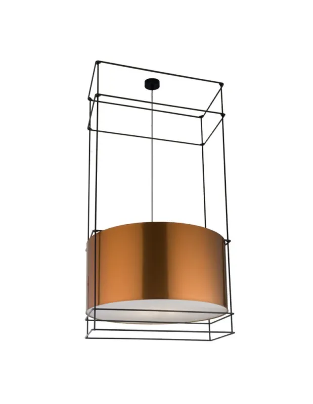 Wybór klientów Dohar Lampa wisząca PAA - Czarna-miedziany (800 mm) 9543