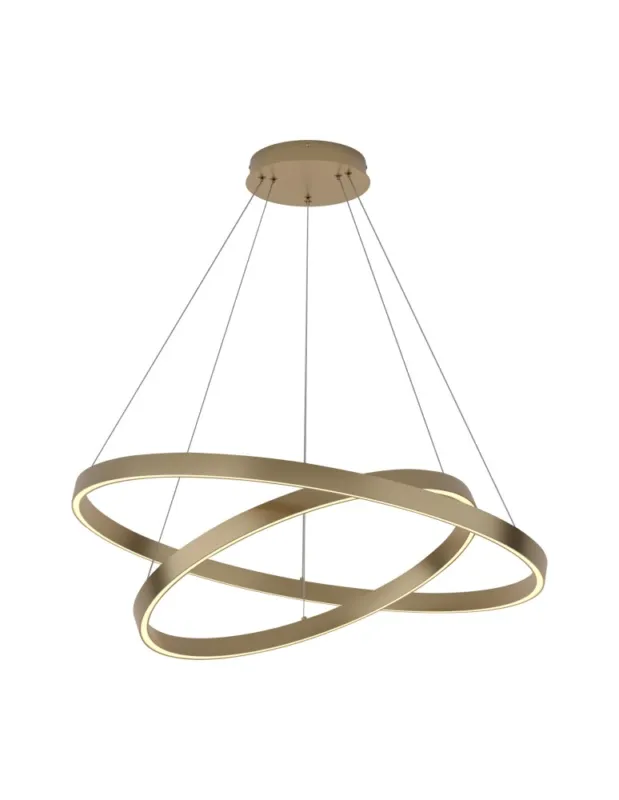 Maytoni Rim Lampa Wisząca Ringi LED 88W 5200lm 3000K Mosiądz MOD058PL-L74BS3K Hit sprzedaży