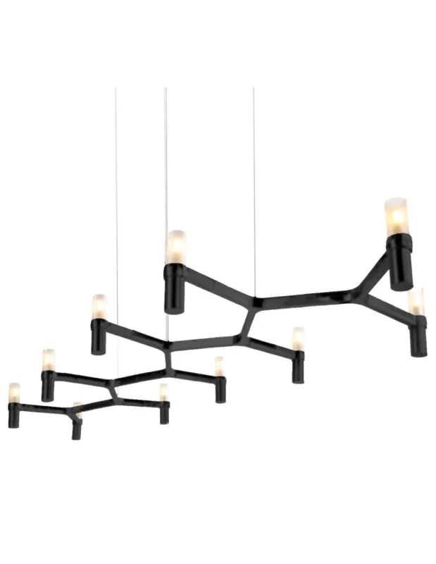Step into Design Lampa wisząca CANDLES-10 czarna 165cm Wysoka jakość