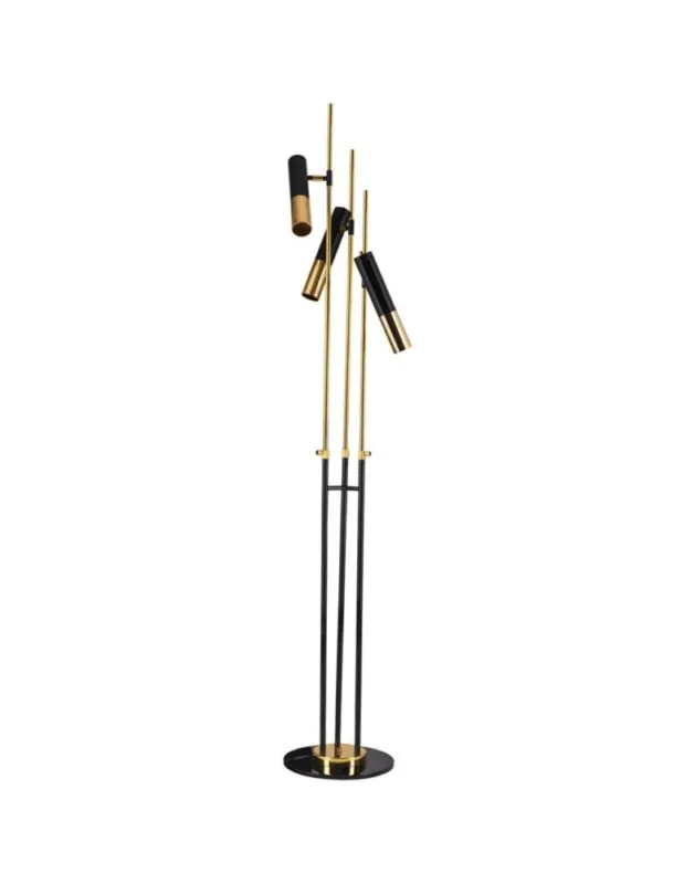 Zamów teraz Step Into Design GOLDEN PIPE-3 Czarno Złoty 180 cm ST-5718-3 Stojąca kolory-swiatla.pl