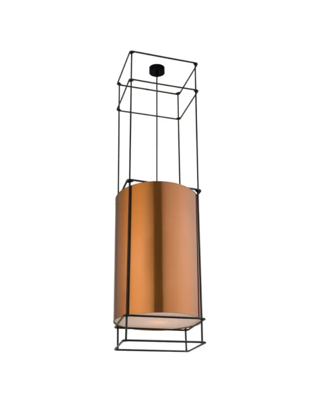 Dohar Lampa wisząca PAA - Czarna-miedziany (400 mm) 9552 Bezpieczne zakupy