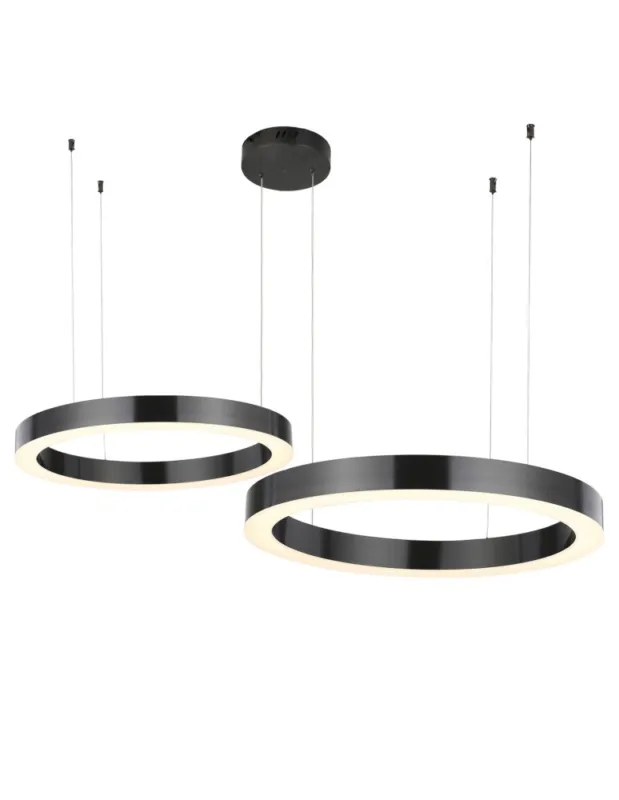 Tylko dziś Step Into Design Lampa wisząca CIRCLE 40+40 - LED, ring tytanowy na 1 podsufitce ST-8848-40+40 black
