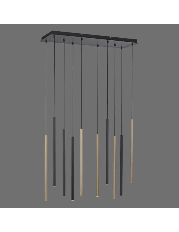 FLUTE LAMPA WISZĄCA MATOWY MOSIĄDZ/CZARNY Nie przegap