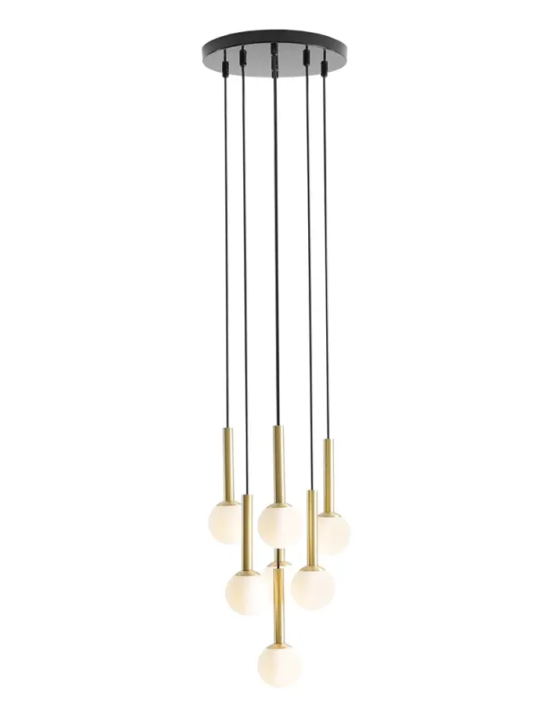 Bestseller ALDEX LAMPA WISZĄCA RIU 7 CZARNY, 7 x max 5W led (1103T1)