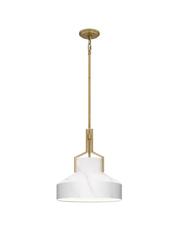 Dodaj do koszyka Elstead Lampa wisząca Brecken 2 źródła światła Postarzany mosiądz QZ-BRECKEN-2P-AB-ABG