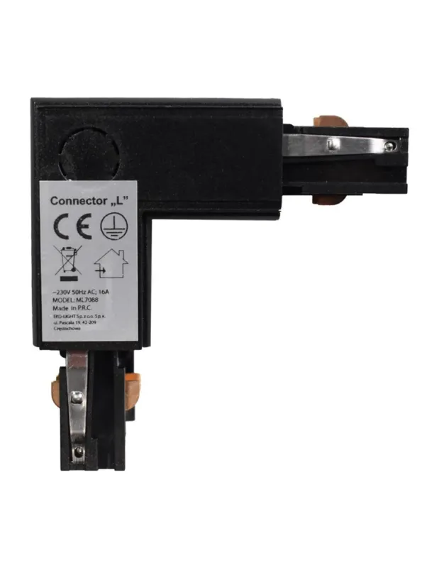Eko-Light Łącznik Lampy Track Light Czarny 3-obwodowy Typ LU ML7088 Wyjątkowa oferta