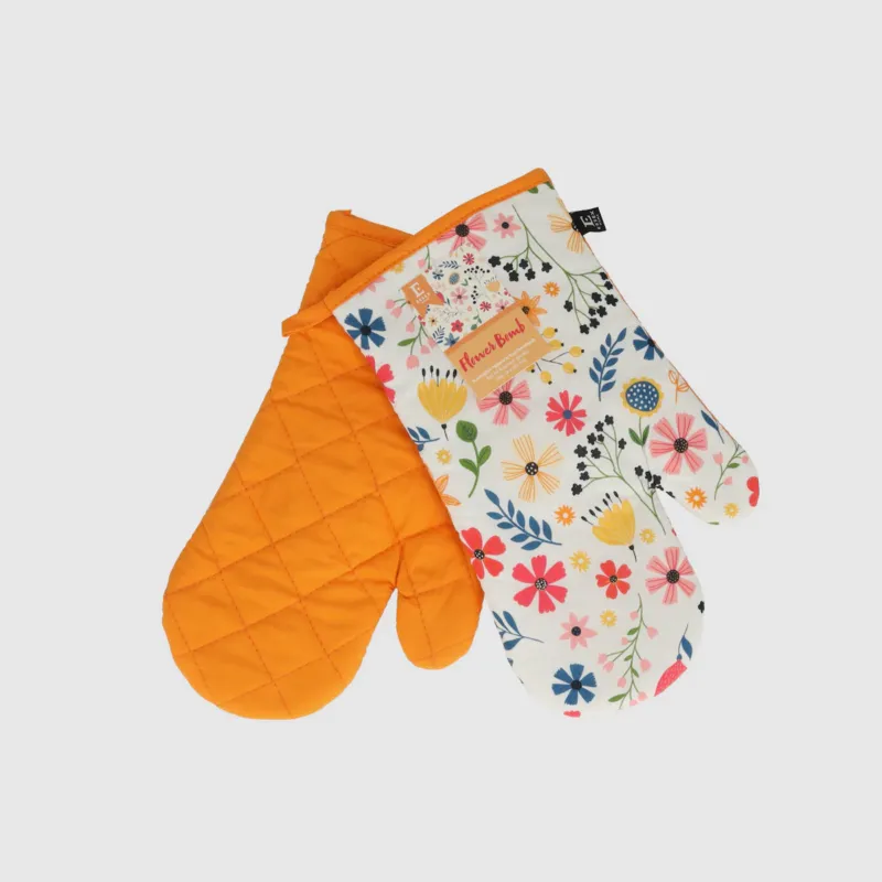 Bestseller Komplet Rękawic Kuchennych Flower bomb 19x30 cm -