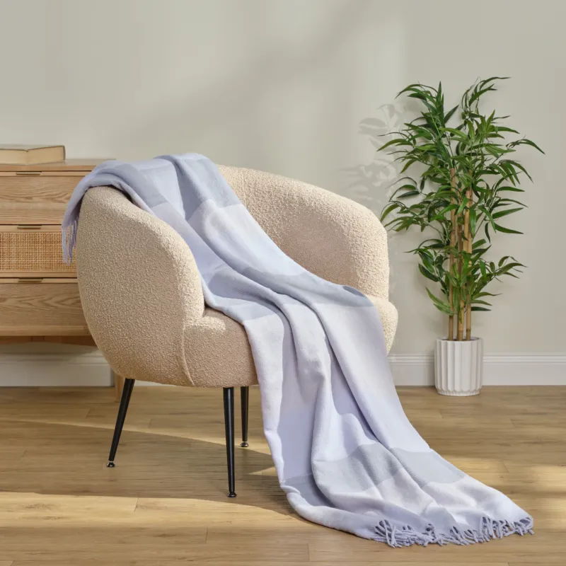 Ostatnie sztuki Jednokolorowy koc z wełną Welneso 130x170 cm -