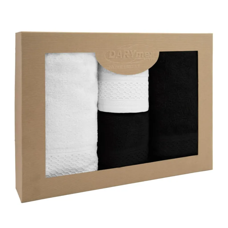 Darymex Komplet ręczników 4 szt. bawełna 100% Solano w eco pudełku 450 gsm - 140x200 cm Promocja