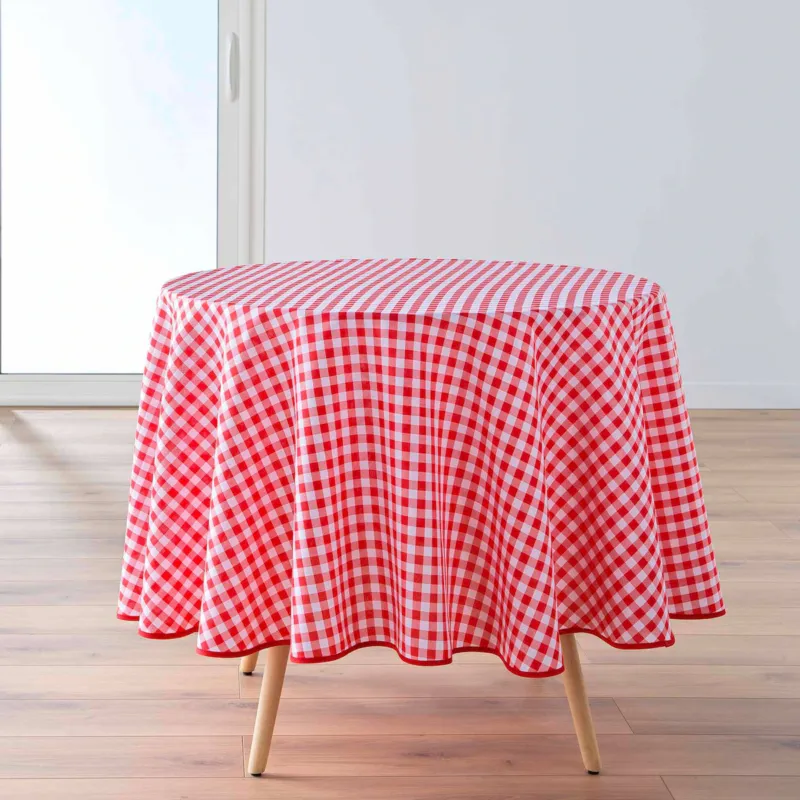 Okrągły obrus w kratkę, VICHY, Ø 180 cm - 180x180 cm Ostatnia szansa