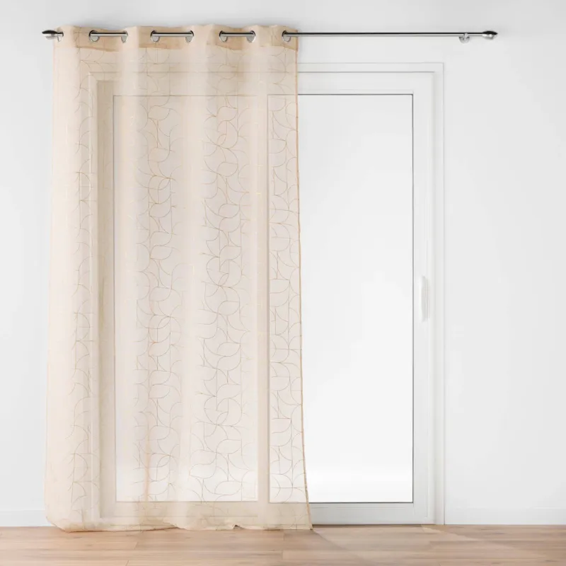 Firana na przelotkach ze złotym nadrukiem, LOUXOR, 140 x 280 cm - 140x280 cm Bestseller