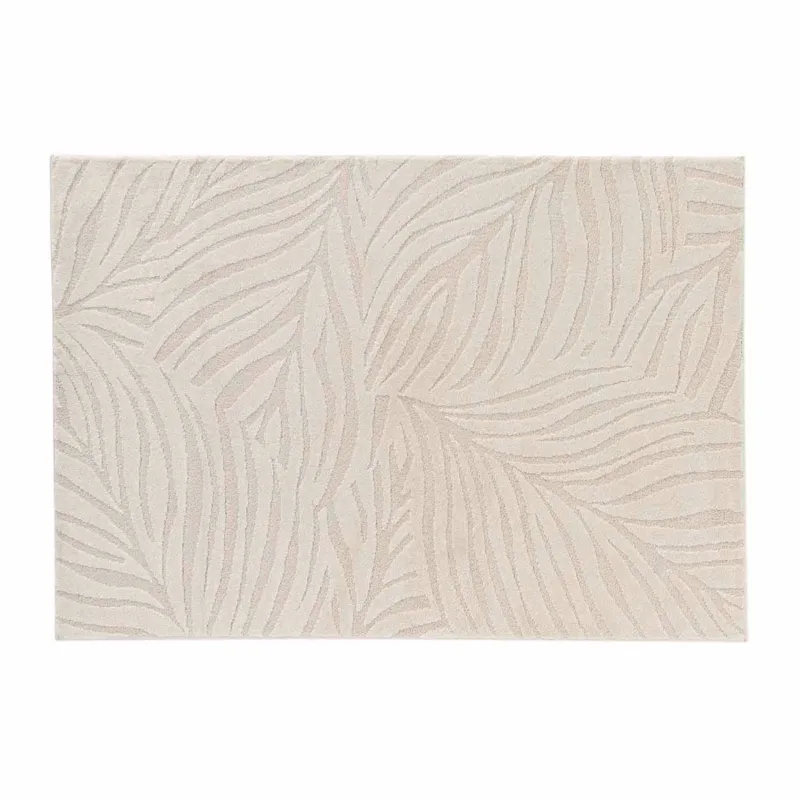 Dywan do salonu ANKARA, beżowy, wzór liści - 60x110 cm Wyprzedaż