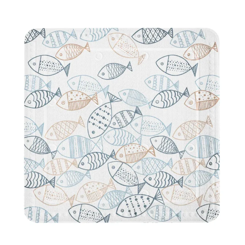 Sprawdź teraz Kleine Wolke Sardinas Mata bezpieczeństwa pod prysznic Multicolor 55x 55 cm - 180x200 cm