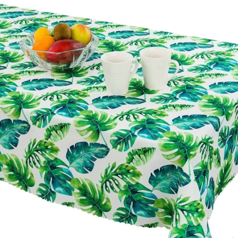 Kup online Obrus plamoodporny Elbrus Liście Palmowe zielony - 120x120 cm - wielokolorowy - 120x120 cm