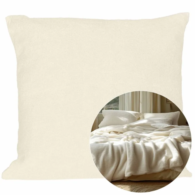 Poszewka frotte 40x40 kolor ecru - 40x40 cm Darmowy zwrot
