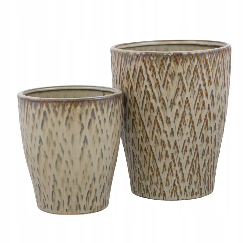 2 szt. DONICA LIV brązowa CERAMICZNA - Dodaj do koszyka