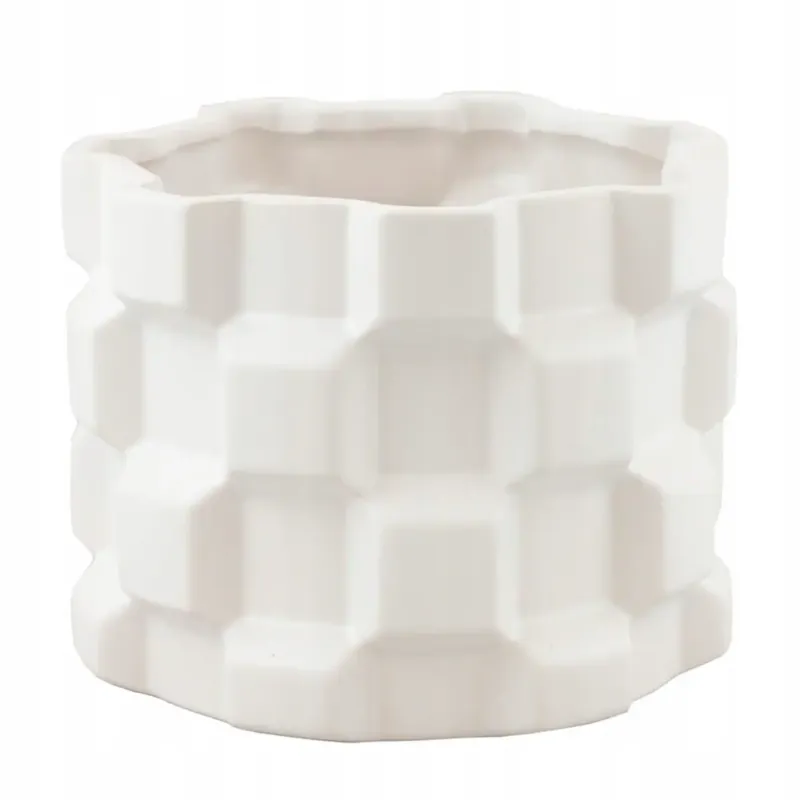 Kup online DONICA ANNA hexagon biała ceramiczna śr. 15cm -