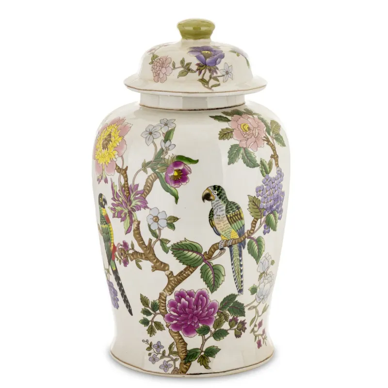 Amfora porcelanowy pojemnik z pokrywą 49x25x25 cm LORO - Bezpieczne zakupy