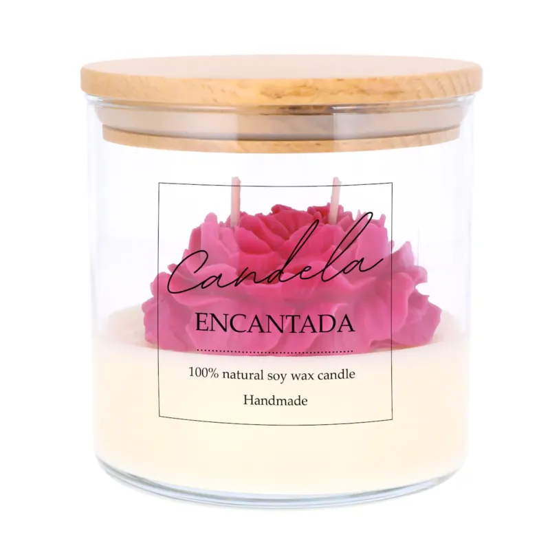 Świeca sojowa ZAPACHOWA świeczka PEONIA handmade prezent CANDELA ENCANTADA - Bezpieczna płatność