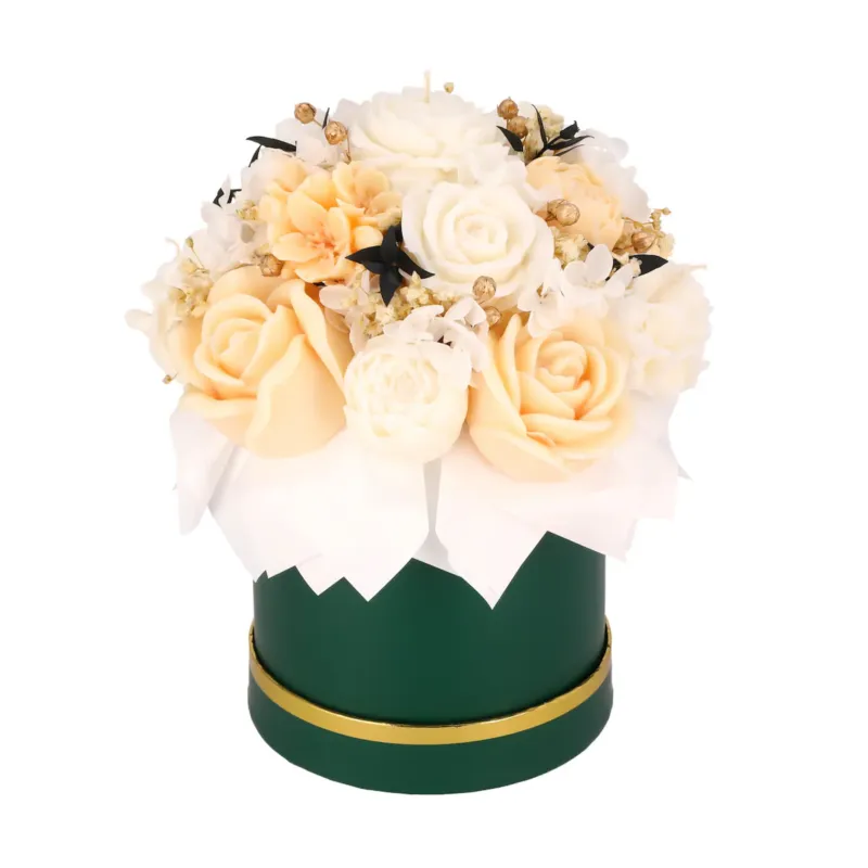 Dostępne od ręki Świeca sojowa ZAPACHOWA bukiet FLOWERBOX handmade prezent CANDELA ENCANTADA -