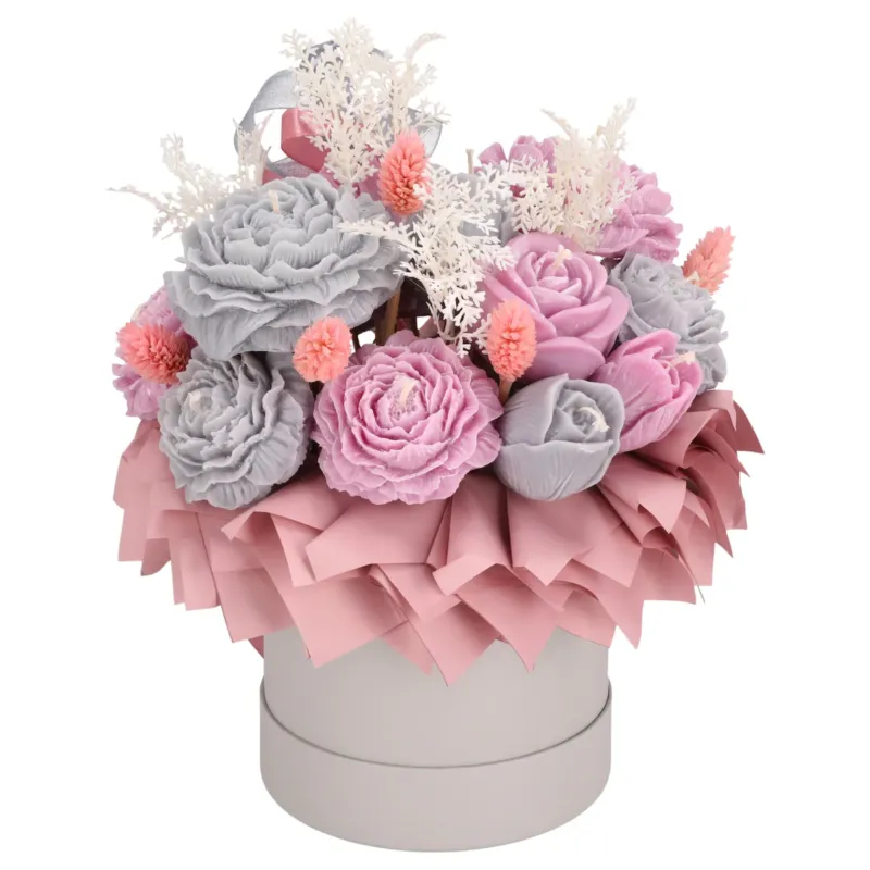 Świeca sojowa ZAPACHOWA bukiet FLOWERBOX handmade prezent CANDELA ENCANTADA - Bezpieczna płatność