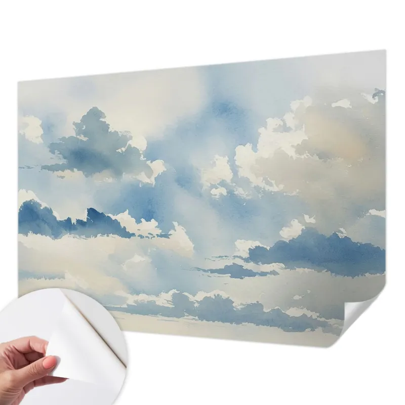 Fototapeta samoprzylepna 312x219 cm - Niebiańskie obłoki, tapeta ścienna niebieska - Super okazja