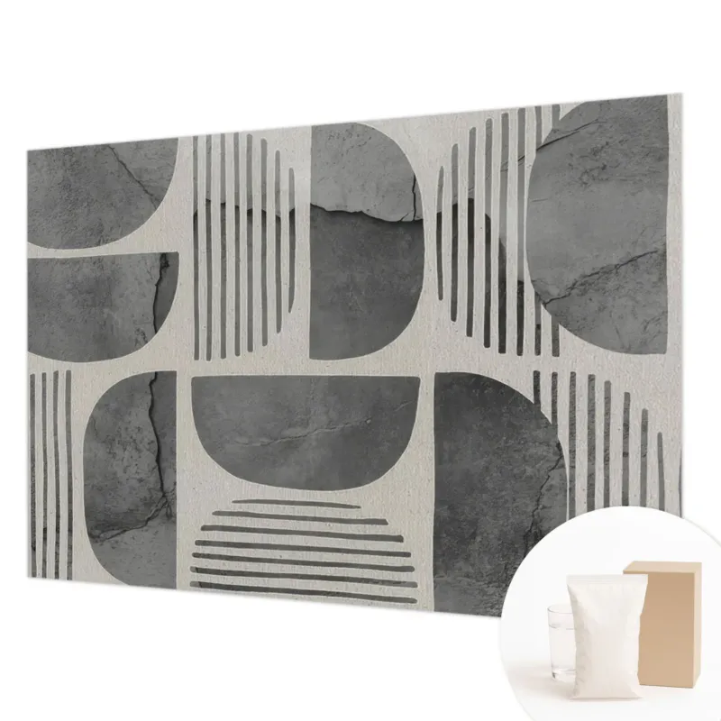 Fototapeta flizelinowa 208x146 cm - Kształty geometryczne, tapeta ścienna szara - Bestseller