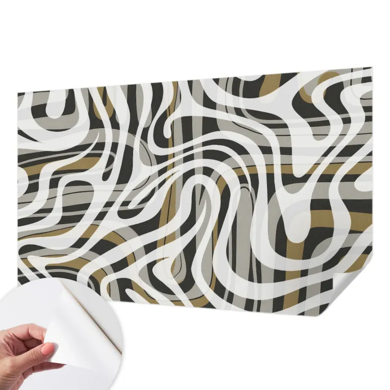 Fototapeta samoprzylepna 416x254 cm - Abstrakcyjne linie, tapeta ścienna biała - Oferta