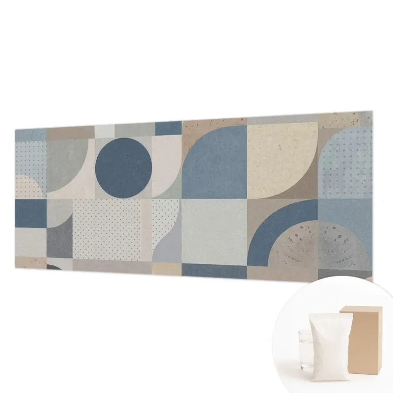 Fototapeta flizelinowa 250x104 cm - Geometryczna mozaika, tapeta ścienna szara - Łatwy zwrot