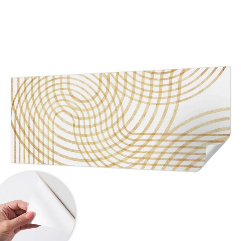 Zniżka Fototapeta samoprzylepna 250x104 cm - Geometryczne sploty, tapeta ścienna biała -