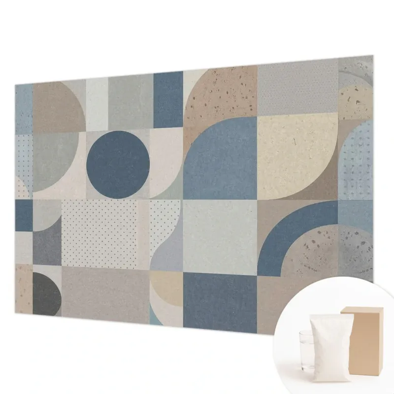 Fototapeta flizelinowa 152x104 cm - Geometryczna mozaika, tapeta ścienna szara - Zniżka