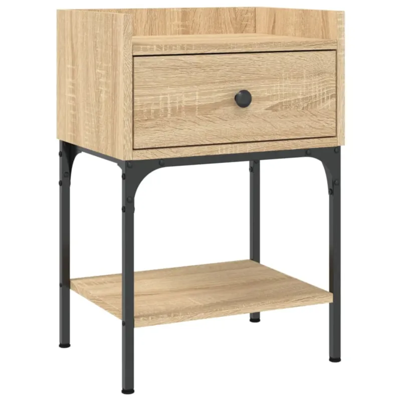 Kup teraz vidaXL Stolik nocny, dąb sonoma, 40,5x31x60cm, materiał drewnopochodny -