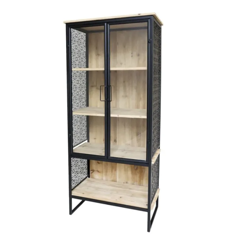 Witryna ażurowa czarna Venice 160 cm - Hit cenowy
