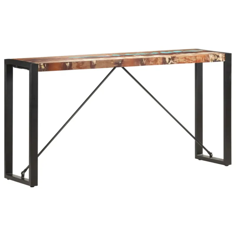 vidaXL Stolik typu konsola, 150 x 35 x 76 cm, lite drewno z odzysku - Zamów teraz