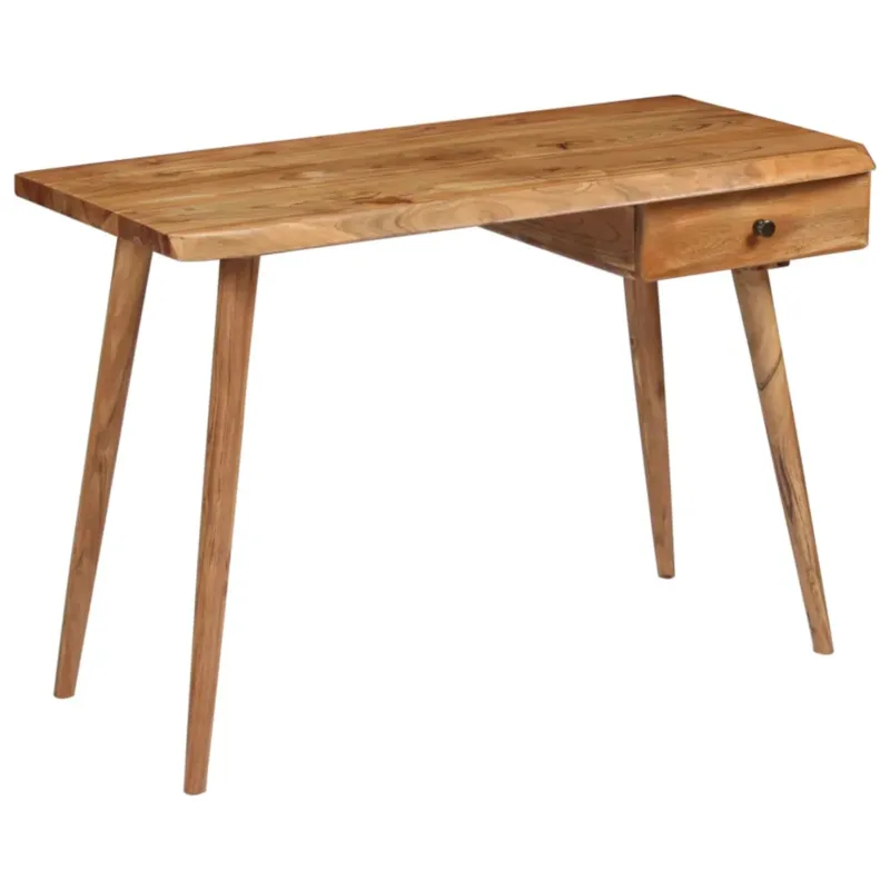 Nie przegap vidaXL Biurko z litego drewna akacjowego, 110 x 50 x 76 cm -