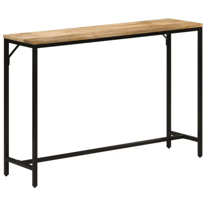 vidaXL Stolik konsolowy, 110x30x75 cm, surowe drewno mango i żelazo - Szybka dostawa