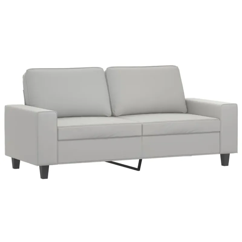 Cena promocyjna vidaXL Sofa 2-osobowa, jasnoszary, 140 cm, tapicerowana mikrofibrą -