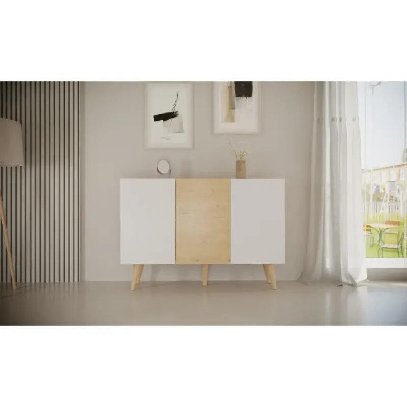 Oferta limitowana Komoda Toronto dąb artisan & biały -