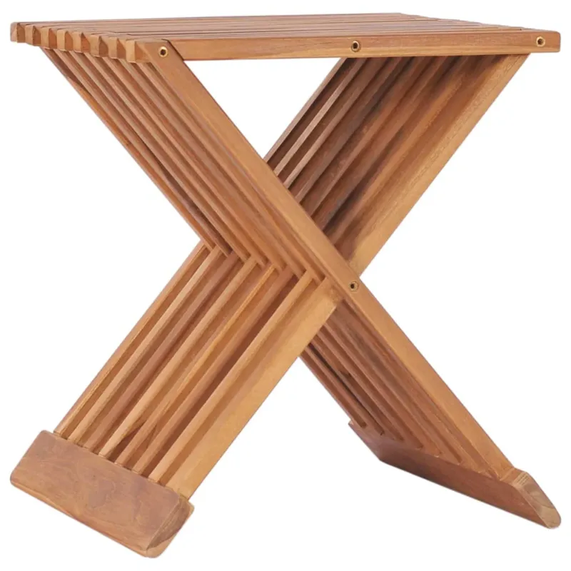 Bestseller vidaXL Składany stołek, 40x32x45 cm, lite drewno tekowe -