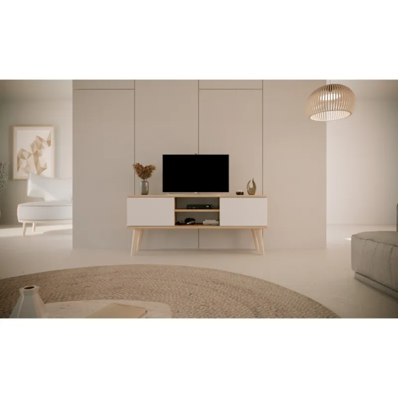 Oferta limitowana Szafka RTV Toronto 120 dąb artisan & biały -