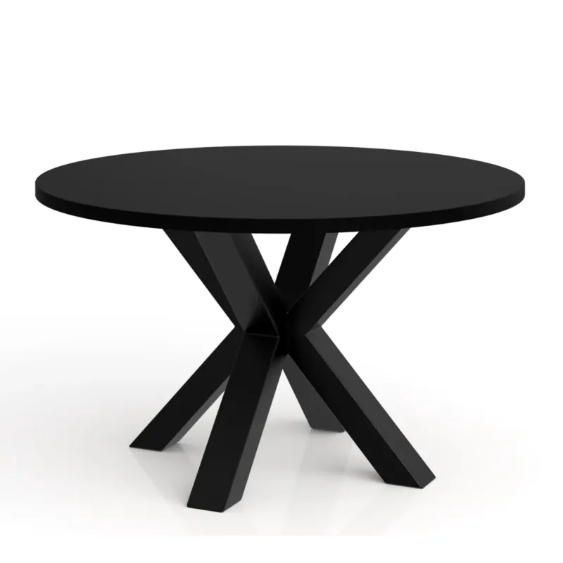Stolik kawowy NEO okrągły 90 cm, metalowa podstawa- czarny - Oferta limitowana